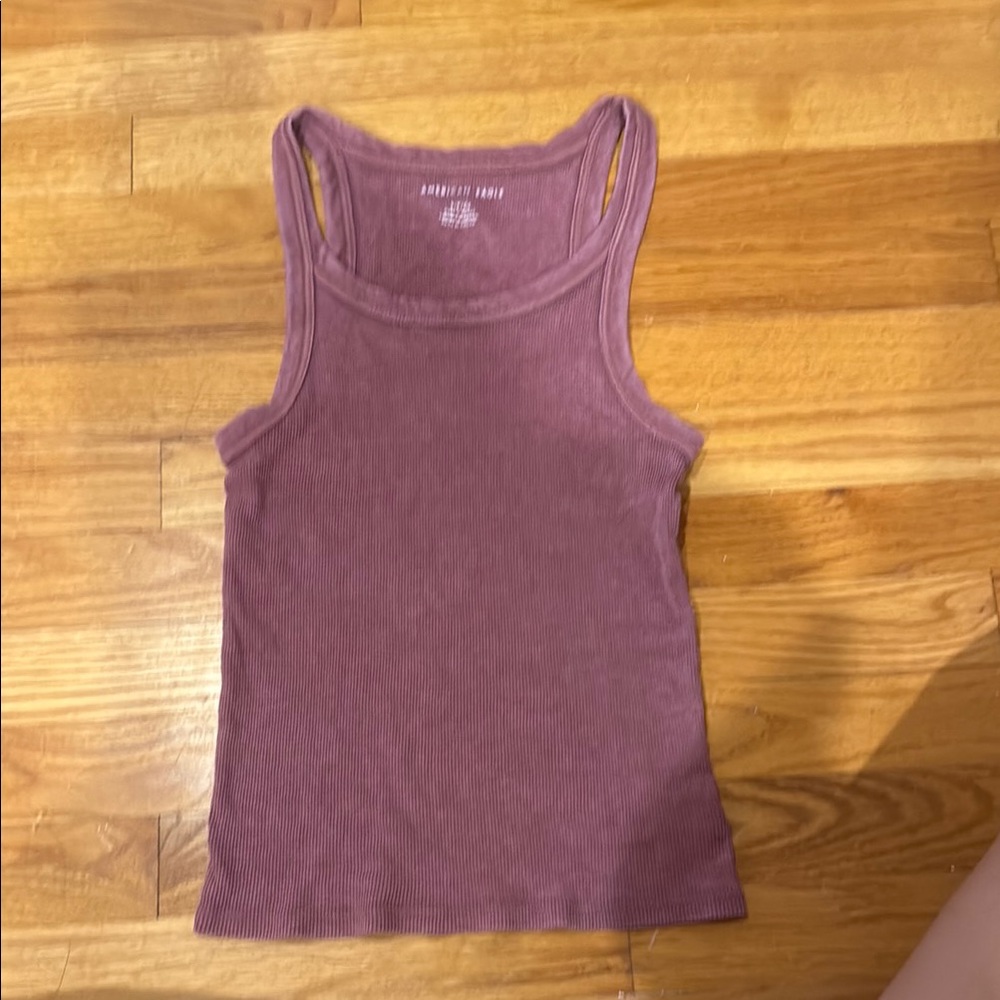 American Eagle Outfitters Purple Ribbed Sleeveless Tank